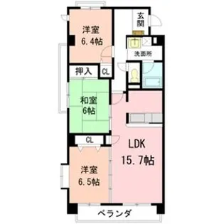 グランドメゾン熊野【301号室】の間取り