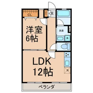 コーポ名倉【4階】の間取り
