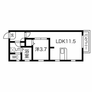 クラージュ本陣【1階】の間取り