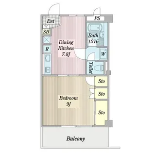 DAIMAN HOUSE昭和橋【0102号室】の間取り