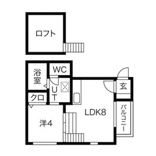 Morgan【102*号室】の間取り