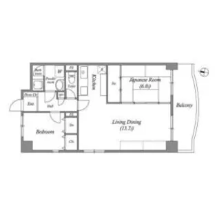グランシャリオ名駅南【2階】の間取り