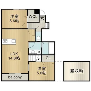 Park Side Terrace【102号室】の間取り