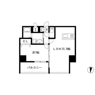 アンジュ栄【7階】の間取り