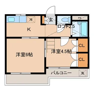 シーズンコート藤ヶ丘【203号室】の間取り