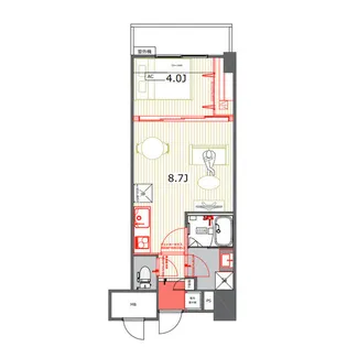 TQレジデンス名古屋錦(旧CASSIA錦本町通)【3階】の間取り