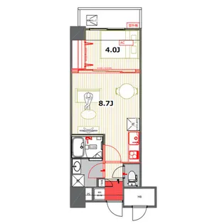 TQレジデンス名古屋錦(旧CASSIA錦本町通)【4階】の間取り