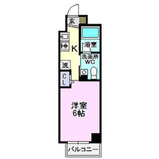 アパートメントハウスフォーナイン【203号室】の間取り