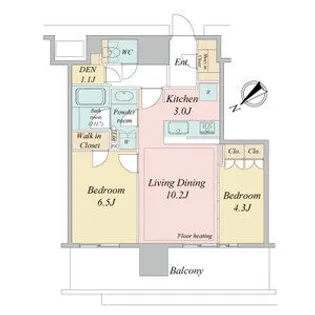 NAGOYA the TOWER(ナゴヤザタワー)【0804号室】の間取り