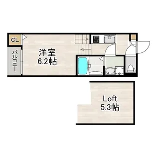 ハーモニーテラス切戸町Ⅲ【103【プラン①】号室】の間取り