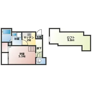 IMPERIAL中村【202号室】の間取り