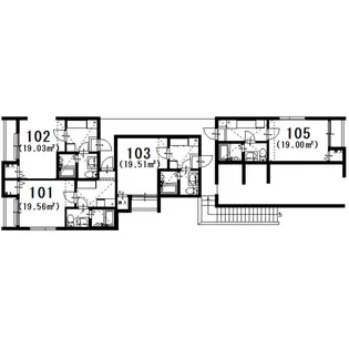 ヒロアーカ新守山【102【通常プラン】号室】の間取り