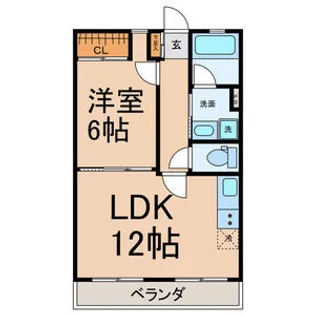 コーポ名倉【1階】の間取り