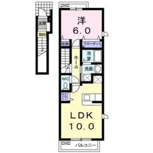 ジュネス【201号室】の間取り
