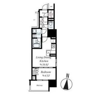 オープンレジデンシア久屋大通 THE COURT【402号室号室】の間取り