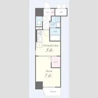 グランパークタワー【5階】の間取り