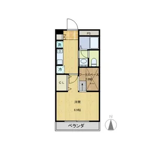 COZYPLACE星ヶ丘【502号室】の間取り