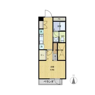 COZYPLACE星ヶ丘【605号室】の間取り