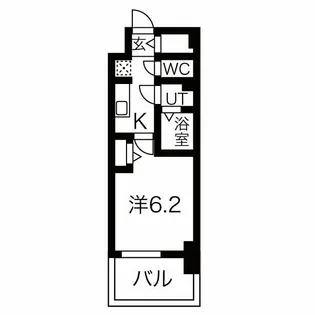 メイクス名駅南Ⅱ【6階】の間取り