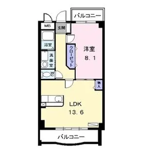 ブリーズ塩池【1階】の間取り
