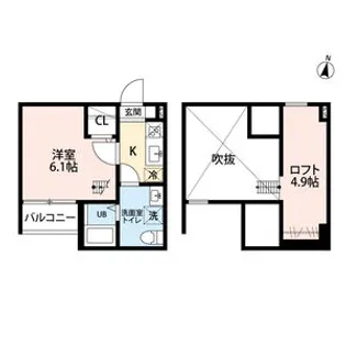 レヴレジール【202号室】の間取り