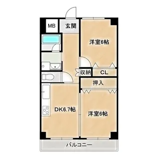 カーサスギトピア【4B号室】の間取り