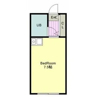 コーポ飛馬【406号室】の間取り