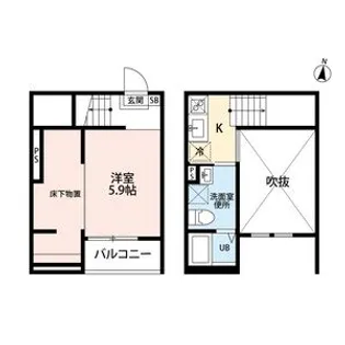 AO AQUA(アオアクア)【203号室】の間取り