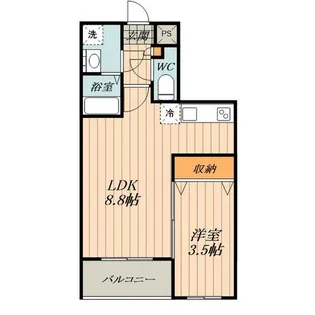 レジデンス中村公園【102号室】の間取り