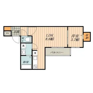 レジデンス中村公園【203号室】の間取り