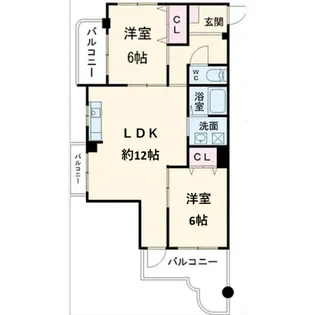 サンテラス葵【2A〜光無料ネット・ペット可号室】の間取り