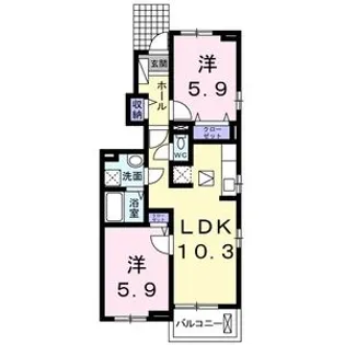 セトルフィオーレⅡ【1階】の間取り
