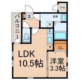 Mille Graines【202号室】の間取り