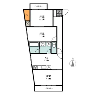 アイサンビル【506号室】の間取り