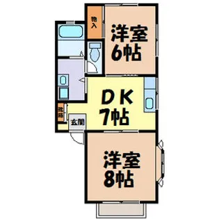 エステート八事B棟【2階】の間取り