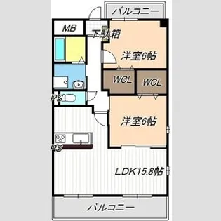 ベルラフィネ【2階】の間取り