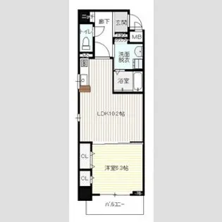 ラトレ白鳥【1階】の間取り
