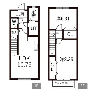 ビラ・コンフォール【C号室】の間取り