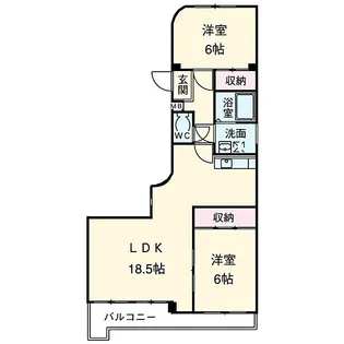 牧の原ハイツ【401号室】の間取り