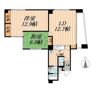 タウンズ幅下【2階】の間取り