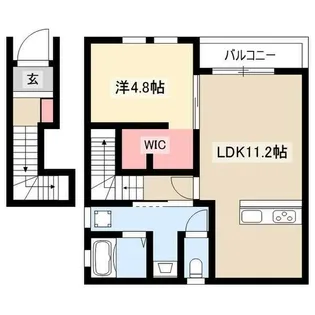 リーブルファイン下之一色町【201号室】の間取り