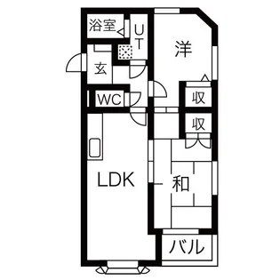 ランパート鳴子【1階】の間取り