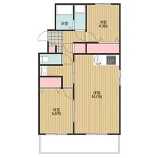 プレシアス赤城Ⅱ【2階】の間取り