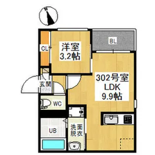 regalest S【302号室】の間取り
