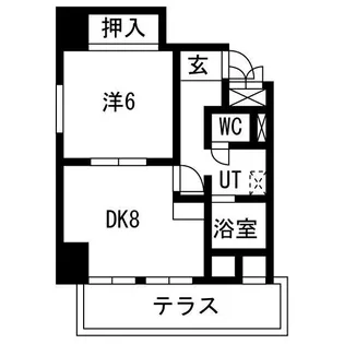 K POINT BLDG【407号室】の間取り