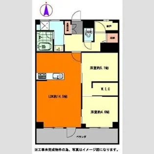 上社南住宅 5号棟【107号室】の間取り