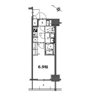 S-RESIDENCE神宮西駅前ascent(アセント)【9階】の間取り