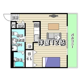 シャンテニエ【2B号室】の間取り