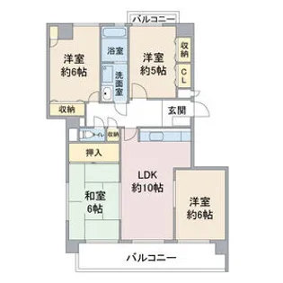 ランドマーク・一社【3階】の間取り