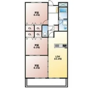 ジェンティール オーラ【1階】の間取り